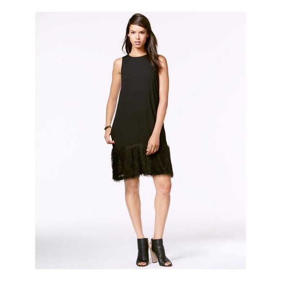 RACHEL‎ ROY Womens Black Sleeveless Jewel Neck Knee Length Shift Dress XS NWT - Picture 1 of 2